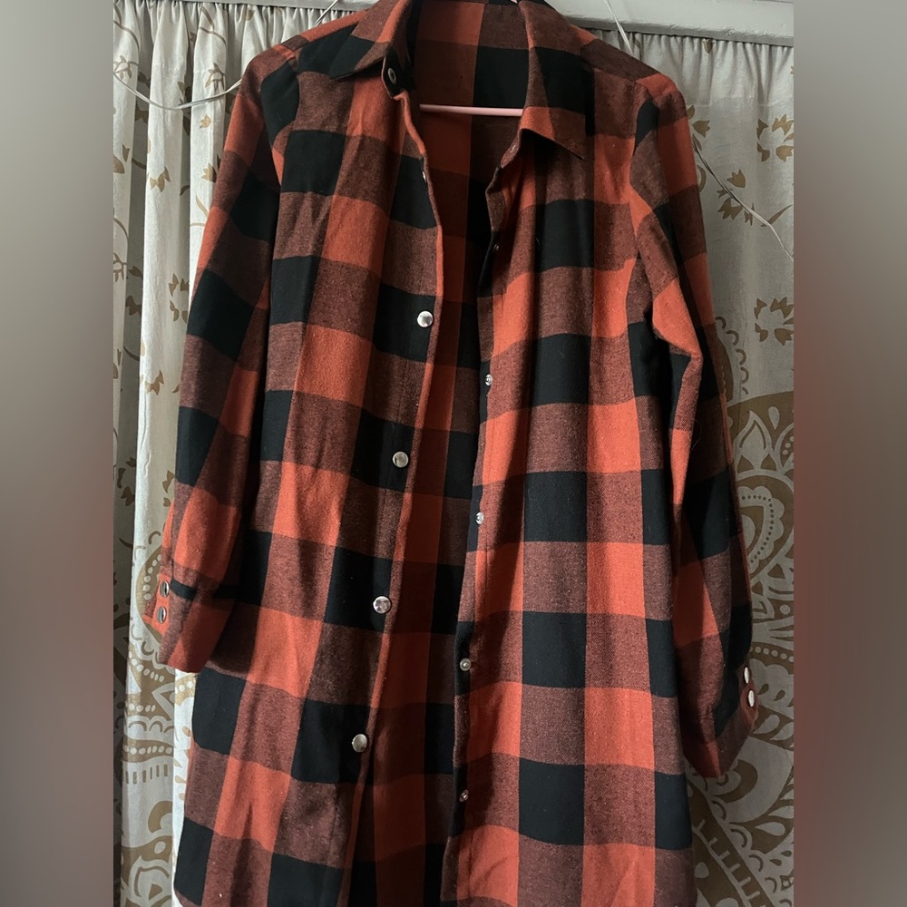 ✨Plaid Button-Up Flannel Shirt✨